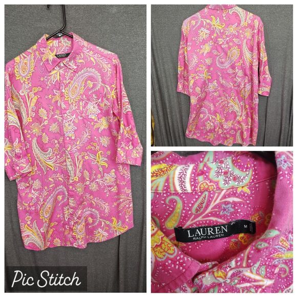 Lauren Ralph Lauren Dresses & Skirts - Lauren Ralph Lauren Shirt Dress Paisley Button Down Embroidered Tunic M